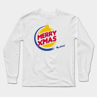 Burger Xmas Long Sleeve T-Shirt